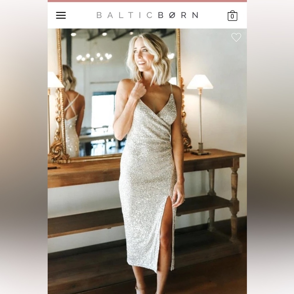 Baltic Born Annabel Sequin Tank Midi Dress